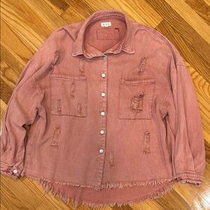 Light pink shacket never worn!